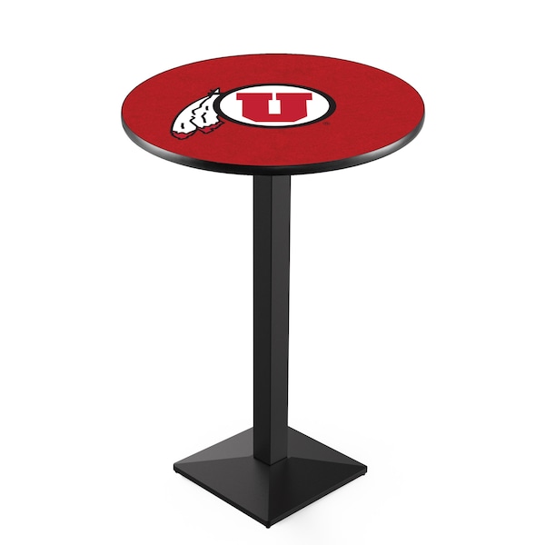 42" Blk Wrinkle Utah Pub Table
